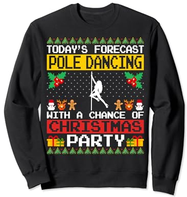 Pole Dancing Christmas Party Pole Dancer Xmas Ugly Style Sweatshirt