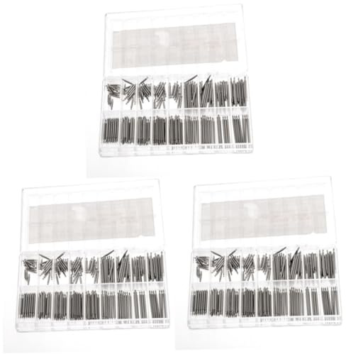 OATIPHO Karton 270 Stück Federstege für Uhrenbänder Uhrenarmband Federstege Uhrenarmband Reparatur Werkzeug Verbindungsstifte für Uhrenarmbänder Federstege für Uhrbänder Alles aus Stahl