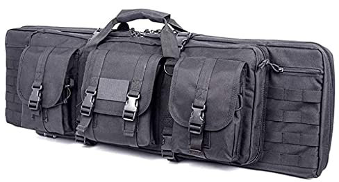 Gewehrrucksack Weiche Gewehrkoffer Doppelte lange Gewehrtasche, 36''/42'' gepolsterter, abschließbarer Karabiner- oder Langwaffenkoffer, multifunktionale Waffentasche, Schnellverschluss-Schnalle, int