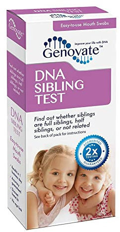 Genovate Geschwister-DNA Test - Ergebnisse in 1-2 Tagen - Home DNA Test Kit für 2 Geschwister - Alle Gebühren enthalten
