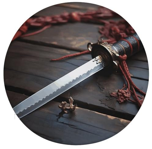 YKUDBN Quadratisches Kissen, japanischer Samuraischwertdruck, Memory-Schaum-Kissen, vielseitiges Kissen, Heimdekoration, weiches Stuhlkissen, belastbares Kissen