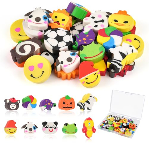 Cartoon Radiergummi Kinder, Bleistift Radiergummis Set für Party Favors, Spiele, Klassenzimmer, Hausaufgaben Belohnungen (Tiere)