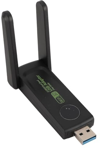 Adaptador WiFi Inalámbrico para PC de Escritorio, Dongle de Red USB 3.0 con Antenas Duales Transceptor de Red WiFi, Banda Dual 5G/2.4G para Computadora Portátil, para