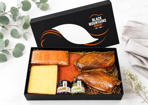 Black Mountains Smokery Luxury Gourmet Hamper – Smoked Meats, Fish & Cheese Selection – Artisan Food Gift Box for Special Occasions & Entertaining