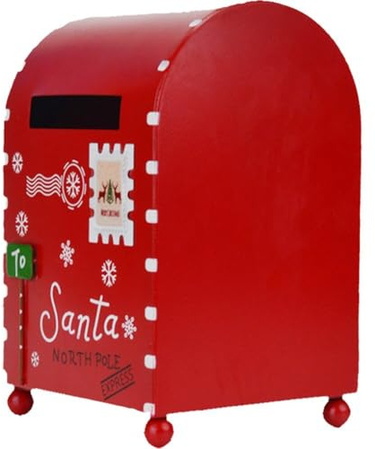 Luxylei Buzón De Correos De Navidad, Buzón De Letras De Metal para Papá Noel, Decoraciones Navideñas, Decoración del Hogar, Decoraciones Navideñas
