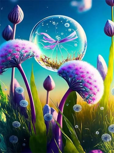 Sevtidy Diamond Painting 5D DIY Erwachsene Kits Stiefmütterchen Diamant Painting Bilder Malen nach Zahlen Diamant Malerei Strass Stickerei Kunst Set fü Zuhause Wanddekoration 40x50cm