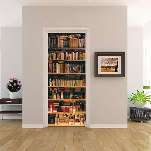 3D Türtapete 70x200 Türaufkleber Selbstklebend Türfolie Poster Fototapete Türbilder Türtattoos Wasserdichte Tür Stickers für Kinderzimmer Wohnzimmer Badezimmer Bücherregal
