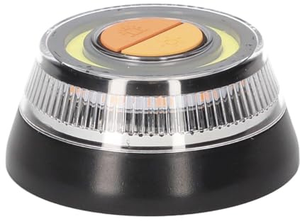 Rhayle Road Flares,DGT Approved V16 LED Emergency Light Disc Beacon、Hazard Warning Beacon for Car 、Safety Flashing Warning Light with Magnetic Base、Continuous work for 12 hours[Visibility 1 Km]