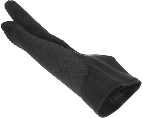 Uonlytech 2-finger Artist Glove for Digital Tablets Black Men's Drawing Gloves for Painting Sketching for Winter