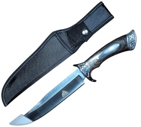 Bowie Hunting Knife,Jagdmesser Feststehende Clip-Point Klinge mit Gürtelholster,Einhandmesser-Outdoor Messer für jedes Abenteuer,Survival Bowie Messer für Camping,Jagd,Fischer,Wandern und mehr.