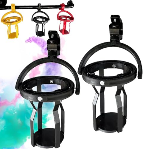Gyroscopic Car Cup Holder, Dripless Cup Holder for Hanging, Drink Cans Gyroscope Technology - Adjustable Attachment - For Wheelchair, Bike, Electric Scooter
