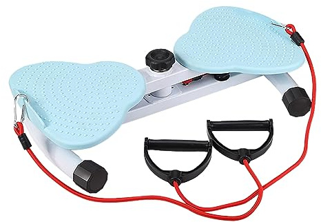 Fitness Twister Stepper mit Zugseilen – Taillentrainer & Bauchtrainer für Frauen, Bauchtrainer für zuhause, Taillenmassage, 53,5 x 33 x 12 cm,Ideal für Heimfitness, Blau