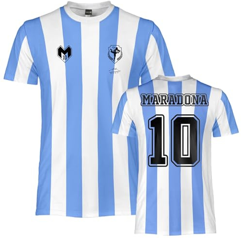 Camiseta Fútbol Diego Armando Maradona. Réplica Oficial Camiseta Fútbol Argentina para Niño y Adulto.