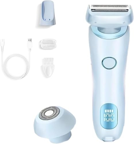 Zylla Smoothshave - Maquinilla de afeitar suave para mujer, recortadora de cuerpo para mujer, maquinilla de afeitar de bikini impermeable Ipx7, afeitadora eléctrica 2 en 1 para mujer, húmeda/seca