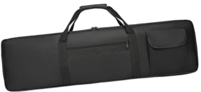 QLECXZI Tragbare Keyboardtasche für 61 Tasten – Leichte, wasserdichte Schutzhülle – Ideal für Musiker, die eine einfache Transportlösung suchen –, Schwarz, XS