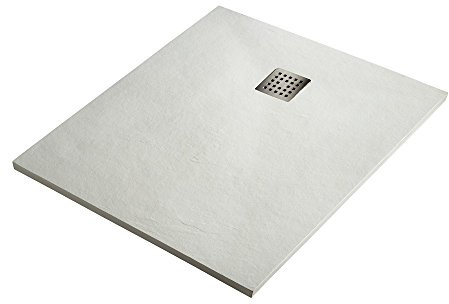 Plato de Ducha Resina Sintextone Mod. Pacifico Blanco Ral 9003 70 cm Ancho (80x70, BLANCO)