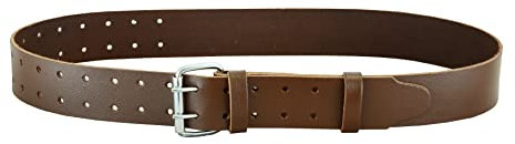 Heavy Duty Scaffold 2'' Leather Tool Belt BBI Brown Adjustable Waist 30''-46''