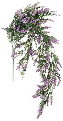 Tubayia Künstliche Lavendel Rebe Hängende Kunstblumen Blumengirlande Dekoration für Haus, Garten, Hochzeit (Lila)
