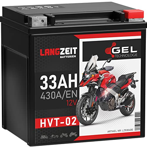 LANGZEIT HVT-02 batteria moto 12V 33Ah GEL CIX30L-BS 53040 sostituito 32Ah