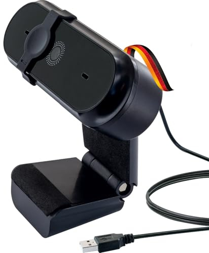 SCHWAIGER WCM10 Webcam Videocamera Video Chat 1280x720P HD con Microfono Coperchio Lente Plug&Play Streaming Video Conferenza Video Chiamate nero