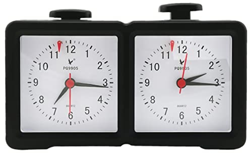 Geevorks Schachuhr, analoge Quarzuhr, Brettspiele, Analog-Timer, 20,1 x 5,1 x 12,2 cm