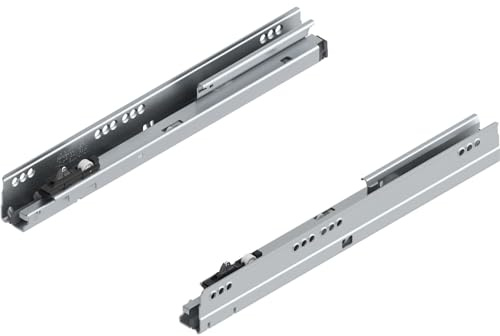 Blum Tandembox Korpusschiene BLUMOTION M, Seitliche Montage, Legierter Stahl, Silber, 350 mm, 30 kg, Schubkastenlaufschiene