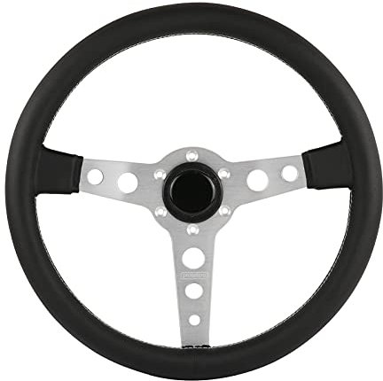 RETHPA Sport Lenkrad,Sportlenkräder 350mm schwarz/silberes echtes Leder lenkrad (Color : Silver)