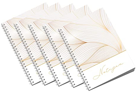 Primus Print Collegeblock - A4 - kariert - 80 Blatt - Spirale - Design Deckblatt (5, Gold/Gelb)