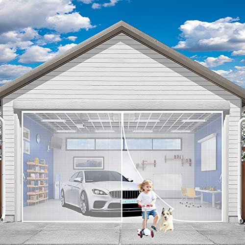 Fly Screen Door Windows to Open & Close, 230 x 265 cm Self-Adhesive Insect Screen Roller Blind Keep Fly Bug Out(White)