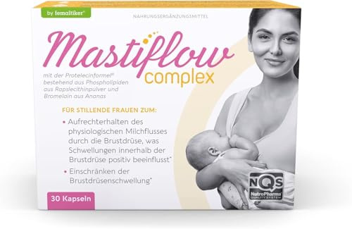 Mastiflow Complex – bei Milcheinschuss & Milchstau, Schwellungen in der Brust | Lecithin & Bromelain | Hebammengetestet & natürlich formuliert