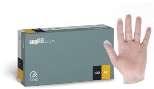 MEDICALMONO - 1000 Guanti monouso in Vinile Senza Polvere, senza lattice, trasparenti e resistenti (M - 1000 Pezzi)