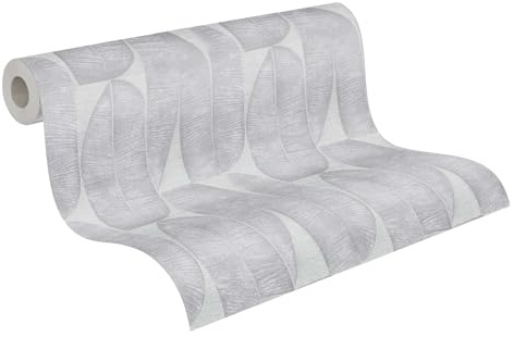 Livingwalls Carta da parati 396582 con foglia di banano in grigio - Carta da parati floreale di alta qualità - Carta da parati opaca per varie stanze - 10,05m x 0,53m - Made in Germany