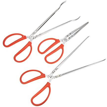 PRETYZOOM 3pcs Professional Lobster Clips EEL Pliers Clamp Pliers Fish Claw Gripper Tool