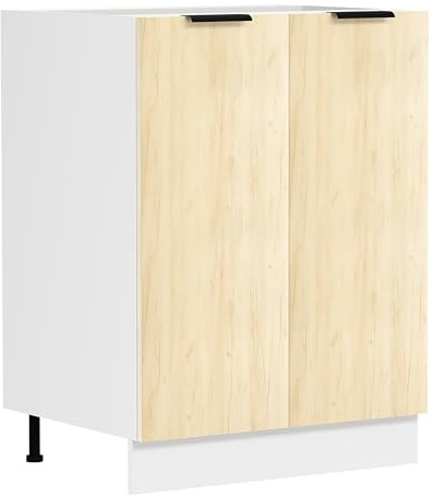 Küchenschrank | Maße ca. H. 82 x B. 60 x. T. 46 cm | Unterschrank mit zwei Drehtüren | Küchenmöbel - Fasola