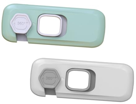 BESTonZON 2stücke Schloss Für Kühlschrank Schranktür Selbstklebend Kindersicher Material Einfach Anzubringen Verhindert Unfälle Geeignet Für Schränke Vitrinen Öfen Kühlschränke