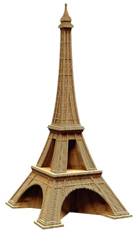 CARTONIC Eiffelturm 3D-Puzzle aus Karton – 224 Teile, 36 × 16 × 16 cm, aus recycelten Materialien, DIY-Bausatz