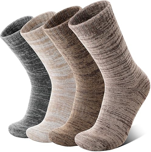 Anlisim Merino Wool Hiking Socks, Boot Crew Work Socks for Women Men