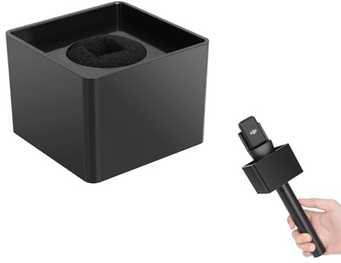 Square Cubic Microphone Flag Station - for DJI Mic 1/2, Rode Wireless GO/GO II/ME/PRO Handle Wireless Interview Microphone, ABS Foam Microphone Flag, Microphone Accessories, Black