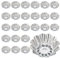 Hoxfly Moules à Gâteau, 25 Pièces Mini Moules à Gâteau Antiadhésif en Acier Inoxydable, Moules à Tartelettes Réutilisable pour Restaurant, Moules à Cupcakes pour Cookie, Muffin, Pudding (Argent)