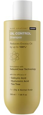 Bare Anatomy Oil Control Shampoo | Sulphate & Paraben Free | Suitable for Oily Scalp & Dry Ends | For Women & Men | 236ml