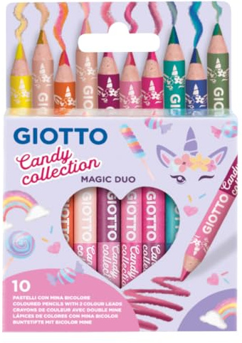 GIOTTO Magic Duo Candy Collection 10 pastelli Bicolore