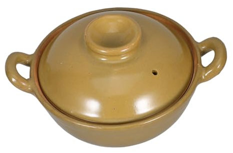 VICASKY Casseruola in Terracotta Pentola Per Stufati Da Cucina Pentola Pratica Per Cucinare Doppia Maniglia Per Trasporto Facile Materiale Stabile Riscaldamento Uniforme Adatto Per Cotture