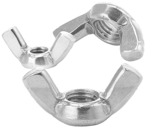 10 Stück Flügelmuttern M5 Edelstahl A2 Schmetterlingsmutter amerikanische Form ähnl. DIN 315 WIBTEC®