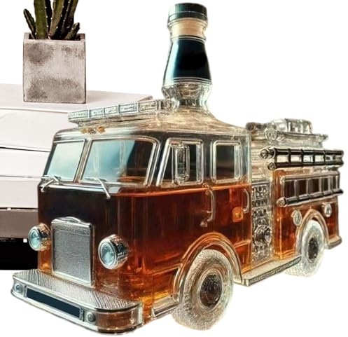 Glas Karaffe,Auto Förmiger Whiskey Dekanter Flasche Kunst Statue | Alkohol Dispenser für Bourbon Wodka Brandy Getränke Wohnzimmer Bar Geschenk für Männer Geburtstag