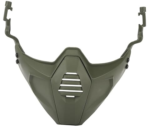 Masque Tactique Demi Masque Protection Visage Airsoft, pour Sports Plein Air Jeux Tactiques Jeux CS(Green)
