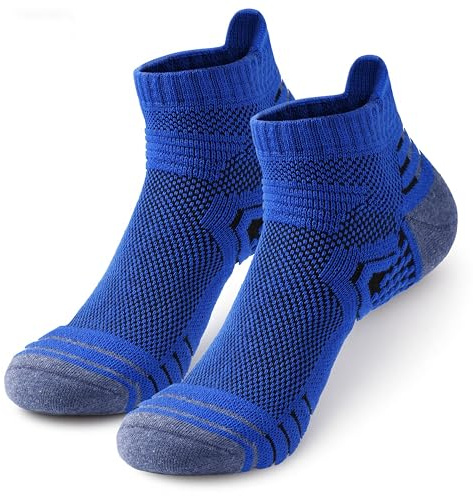 RANDY SUN Calcetines Deportivos Unisex, 2 Pares, Transpirables Anti-Ampollas, Acolchados, Soporte Arco Plantar para Running, Gimnasio, Ciclismo, Senderismo y Trabajo, Talla M