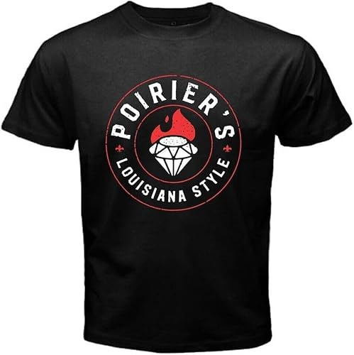 JVXZCNUYW Dustin Poirier Louisana Style Hot Sauce Logo Men's Black T-Shirt Size S to 3XL Black