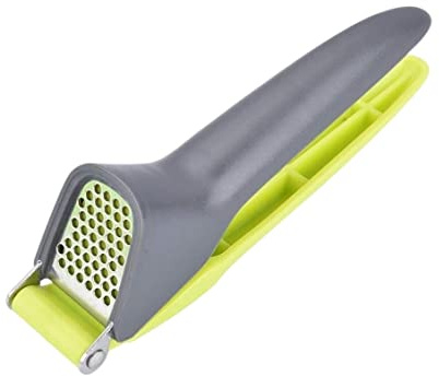 WOMGKDA Schiaccia Aglio in Acciaio Inox, Tritaglio e Zenzero, Utensile da Cucina Anti Schizzi, Spremiaglio Senza Dispersione, Pressa per Aglio e Zenzero, a, 18 * 5 * 4cm