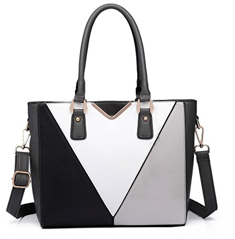 Miss Lulu Damen Handtasche Mittelgroß PU Leder Tasche Schultertasche Tote Shopper mit Umhängetasche, Elegant Größe für Arbeit Reisen Business