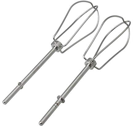 2Pcs Stainless Hand Turbo Beaters W10490648 for Kitchen Aid | Replacement beaters for KHM hand mixers. Durable, dishwasher safe.